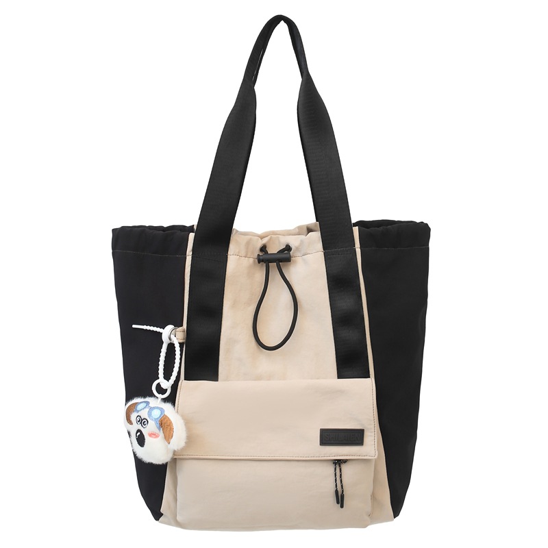 Bolsillo de cordón de extracción de cuerda bolsillo ligero bolso tote bolso de tela de nylon bolso de hombro femenino viaje de ocio mochila deportiva multifuncional