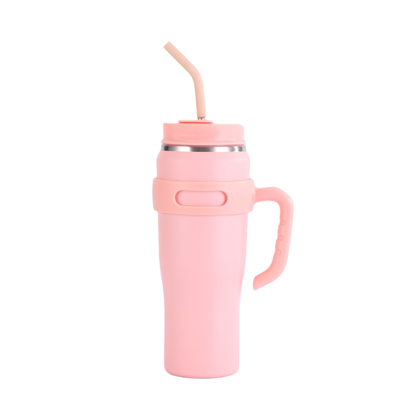 Transfronterizo de paja de acero inoxidable taza de vacío gigante gran capacidad 40oz taza de helado taza de coche con mango