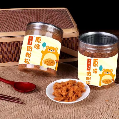 Children's Nutrition Meat Floss 100g Snack Bread Cookies Little Bear Cake Roll Pork Meat Floss Manufacturer Wholesale Shipping