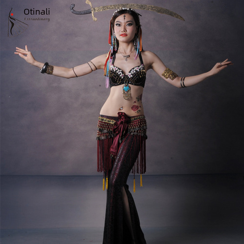 Odinara belly dance waist sash performance tassel hip scarf tribal dance costume belly dance waist chain wholesale