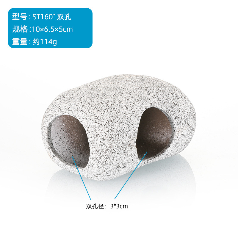 Suministros para mascotas Acuario Tanque de peces Decoración de paisajismo Tanque de barro de arena púrpura Casa de camarones Cichlid Tanque de refugio Tanque de cría Casa de peces