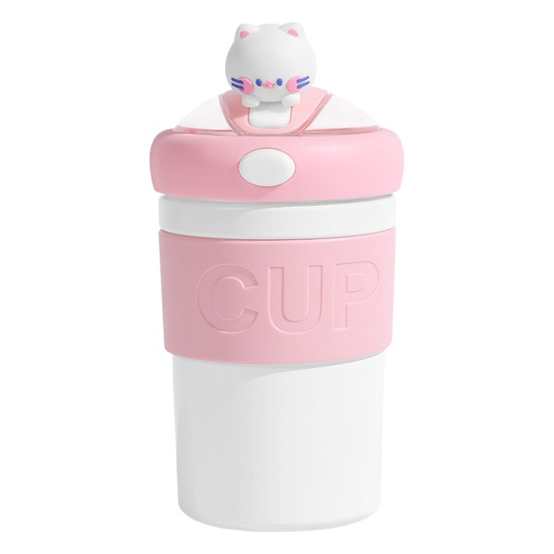 Taza de agua de oficina Taza de paja creativa de doble capa de aislamiento térmico de alta apariencia de gran capacidad de vidrio Ceremonia de Apertura taza de regalo