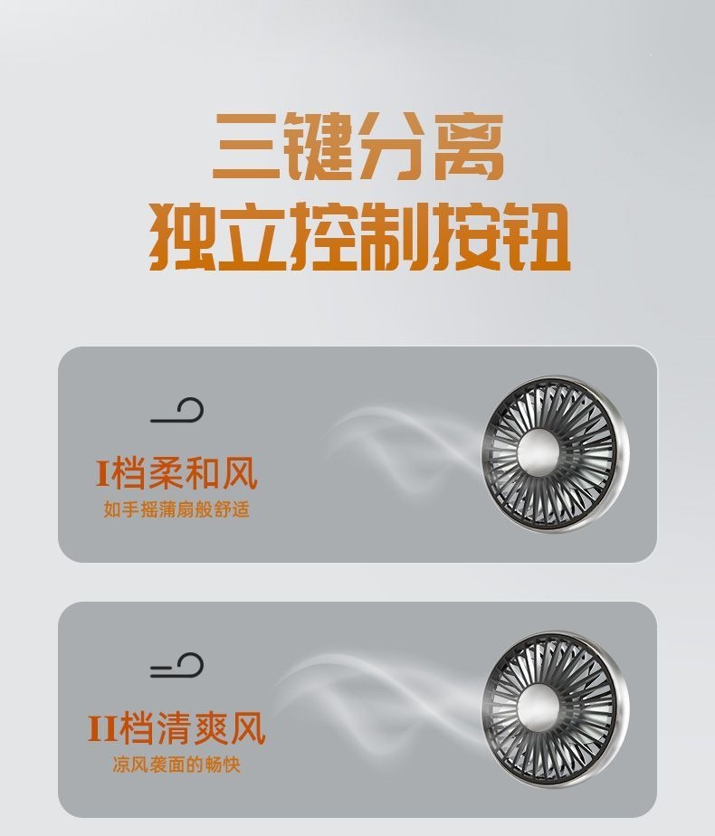 Car-mounted small fan with flexible hose, dual-purpose for rear seats, double-headed small electric fan, USB-powered for cooling in the car, universal for trucks