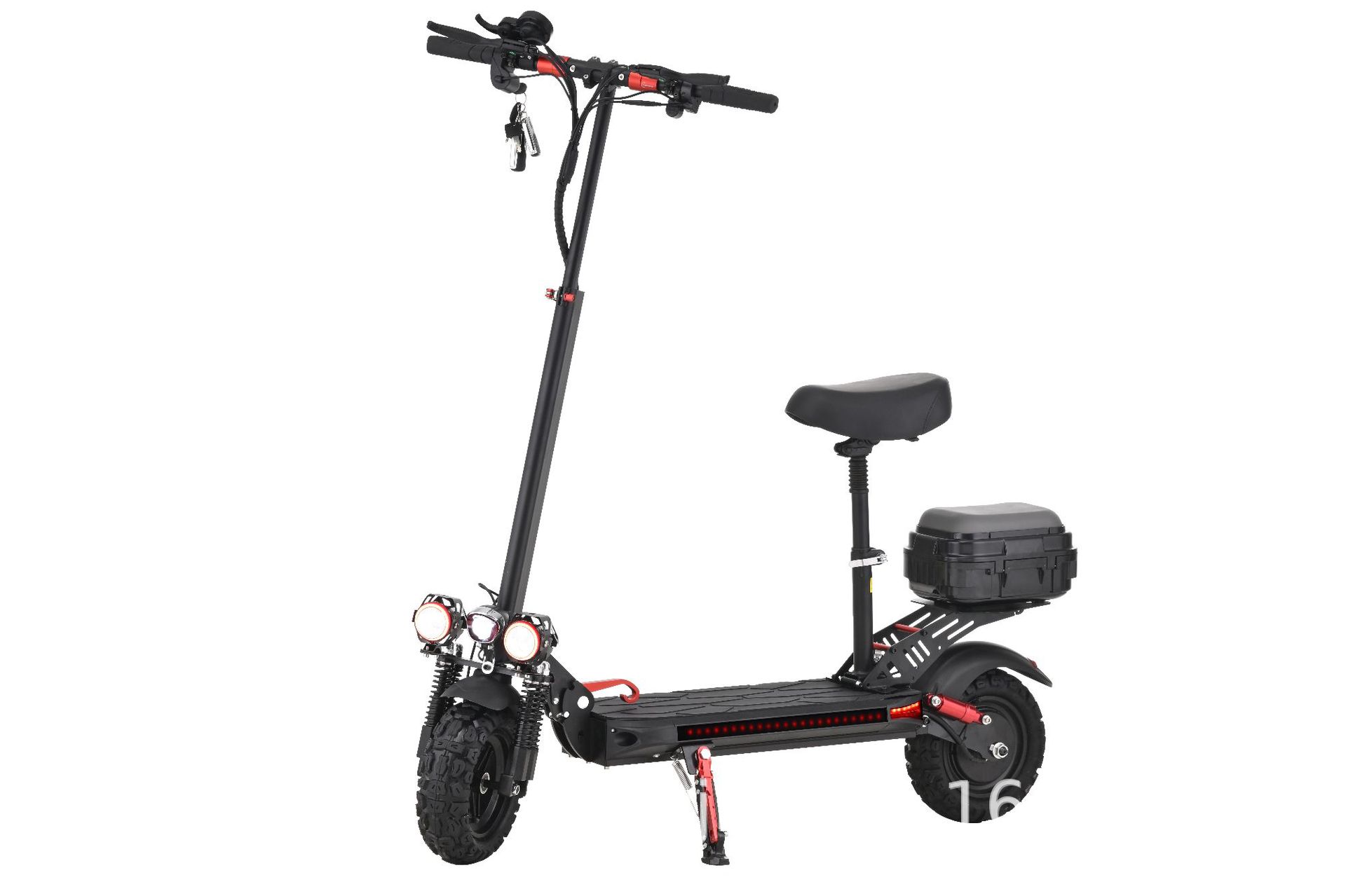 Off-Road 11inch Adult 1200W Electric Scooter Foldable Electric Scooter 48V Front and Rear Shock Absorbers