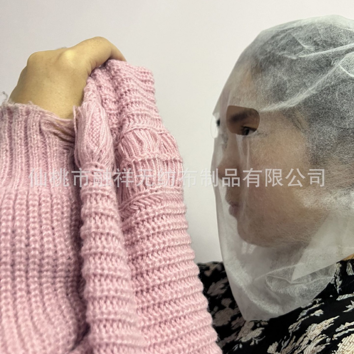 天门一次性无纺布试衣时尚口罩 白色头戴式时尚口罩 FASHION MASK
