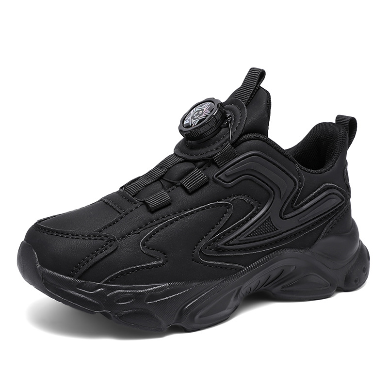 Comercio exterior transfronterizo zapatos para niños zapatos deportivos de piel zapatos de corrida blancos zapatos giratorios para estudiantes de niñas