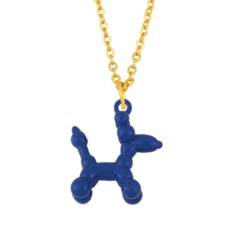 wholesale simple solid color puppy shape pendant necklace Nihaojewelry