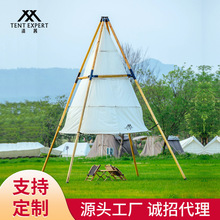 沐茜网红灯笼帐篷户外度假营地景观吊笼帐篷酒店竹节餐厅锥形帐篷