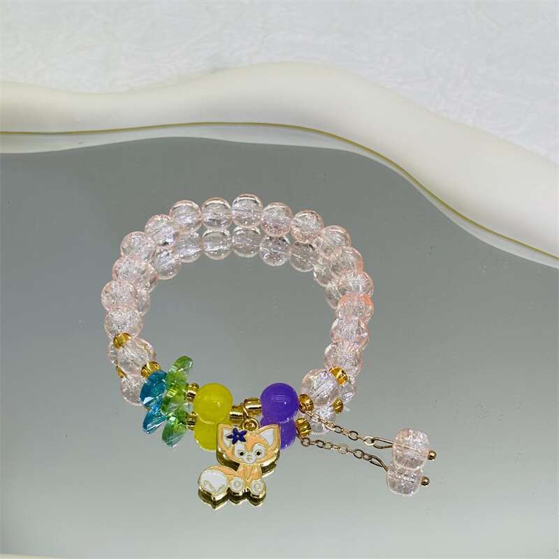 S020-오렌지 핑크 스타 듀 폭발 팔찌#SZ434용