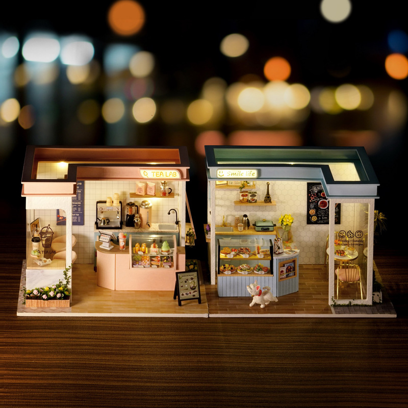Girl's handmade diy paste puzzle disassembly and assembly to make children's toy cabin modern style creative model house