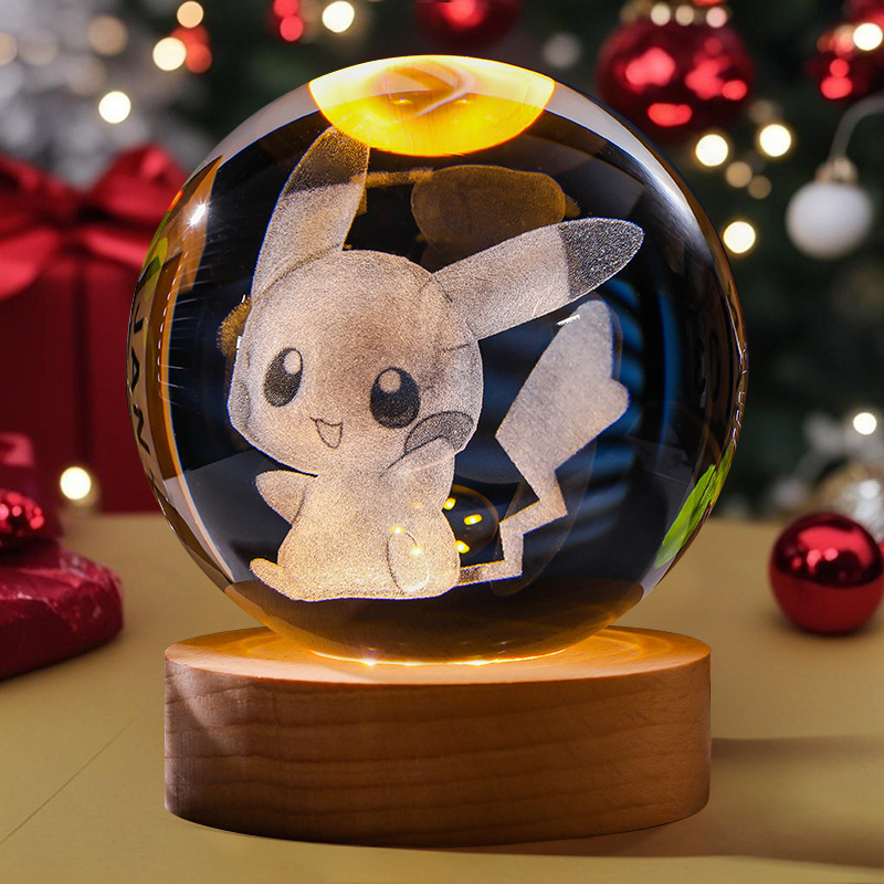 Astronauta luminosa bola de cristal lámpara de noche 3D escultura decoración de mesa para reuniones de estudiantes regalos personalizados