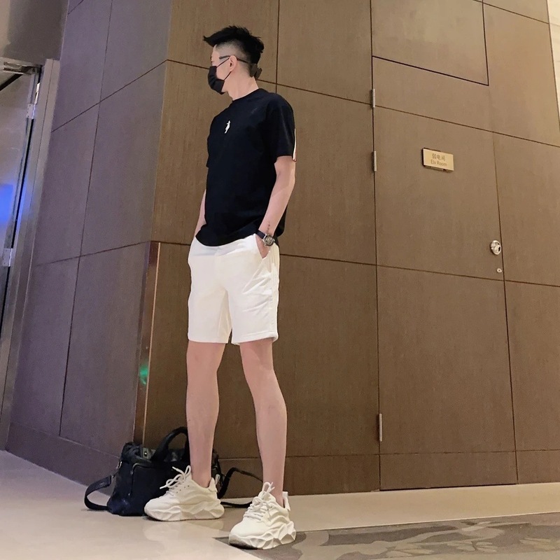 【高品質紳士服】夏ファッション、軽い高級感、シンプル、多用途、トレンド、カジュアル、スリム、ラウンドネック、メンズ半袖|undefined
