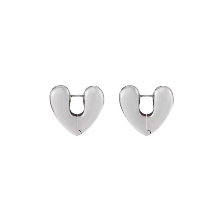 Women'S Gender Plating Design 1 Pair Fashion Heart Shape Plating Copper Earrings