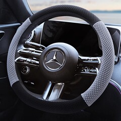 車のハンドルカバー四季通用高級感滑り止め吸汗通気性男女ins小清新車内ハンドルカバー