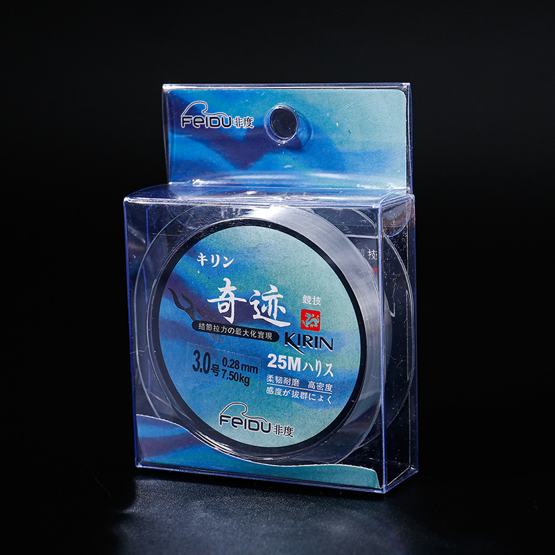 Fiduo equipo de pesca milagrosa 25m línea de pesca principal línea de pesca de seda original línea de pesca de pesca de Taiwán equipos de pesca de pesca de nylon