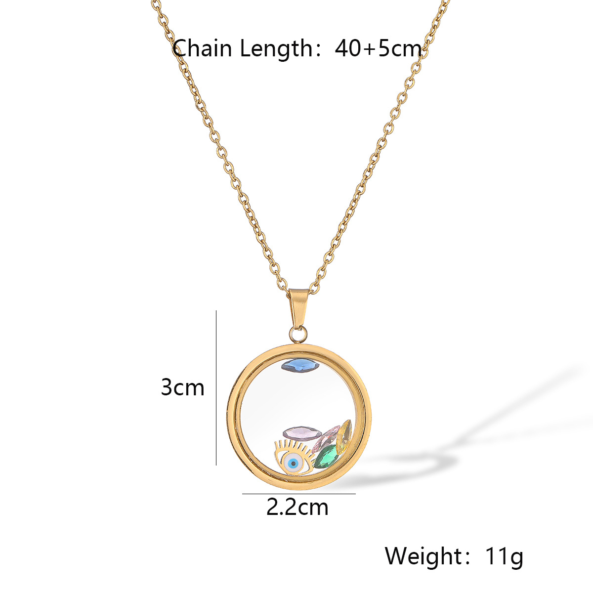 1 Piece Quantity Wholesale Jewelry Simple Style Round Titanium Steel Irregular Pendant Necklace