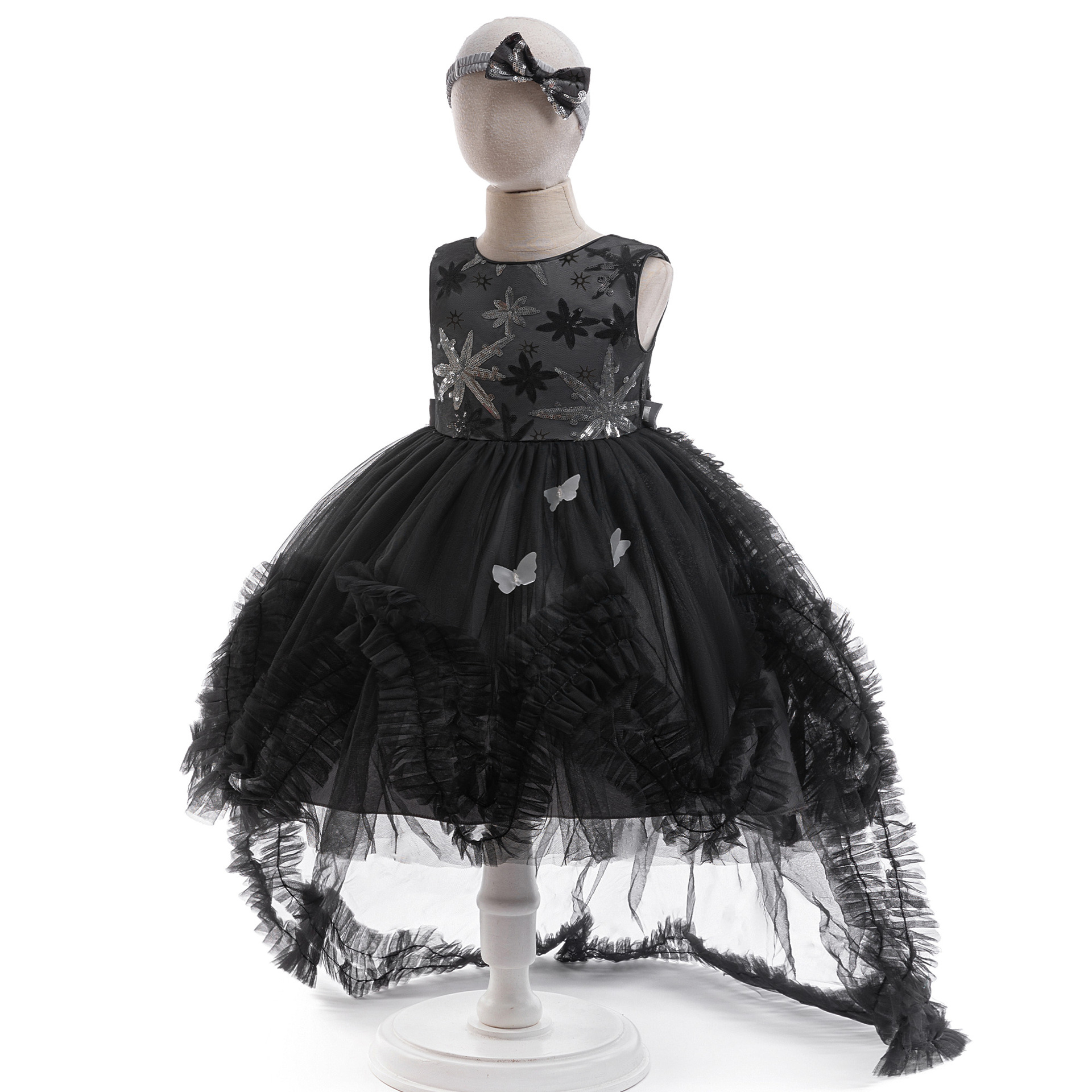 Nuevos vestidos de niñas transfronterizos vestidos de princesa de Halloween vestidos de malla vestidos de cola