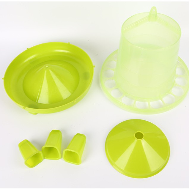 Nuevo cubo de alimentación de malla engrosada con pies cubo de alimentación para pollo, pato, ganso y alimentador de aves de corral para una fácil base de desmontaje