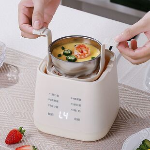 Multifunctional Egg Cooker Breakfast Machine Anti-Dry Burning Can Be Reserved Automatic Power Off Home Dormitory Small Egg Steamer Gift