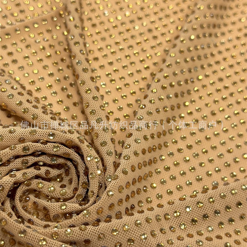 Europa y América de alta moda vestido de noche de banquete delgado vestido de tela elástica poliamonio taladro de vidrio caliente