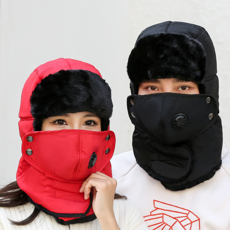 Heated Hats Smart USB heating warm heating hat Outdoor Lei Feng hat mask bib Autumn and winter hat bib_voghion.com