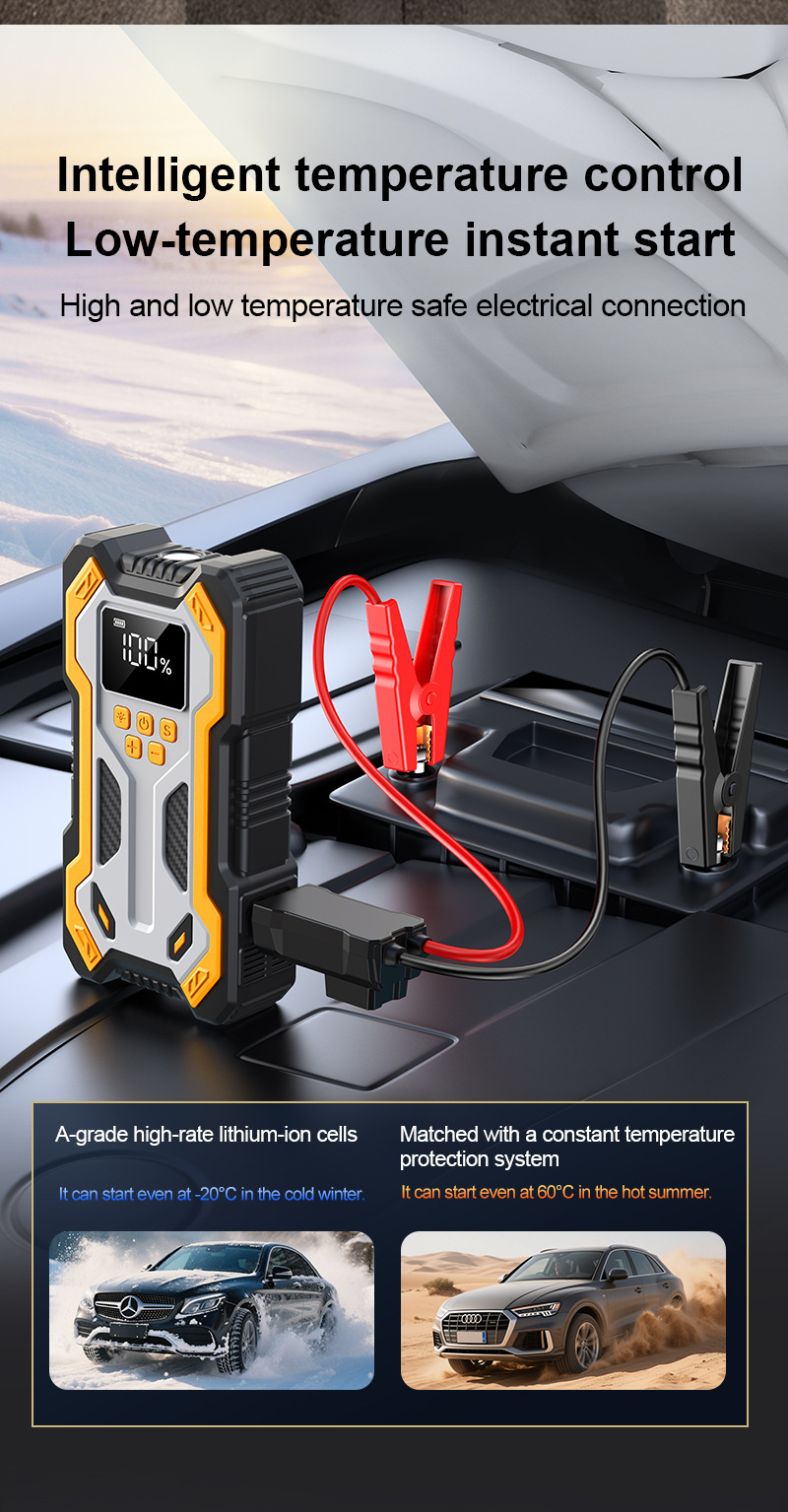 【N3】Cross-Border Car Emergency Jump Starter with Air Pump, Multifunctional Portable Battery Charger and Ignition Device
