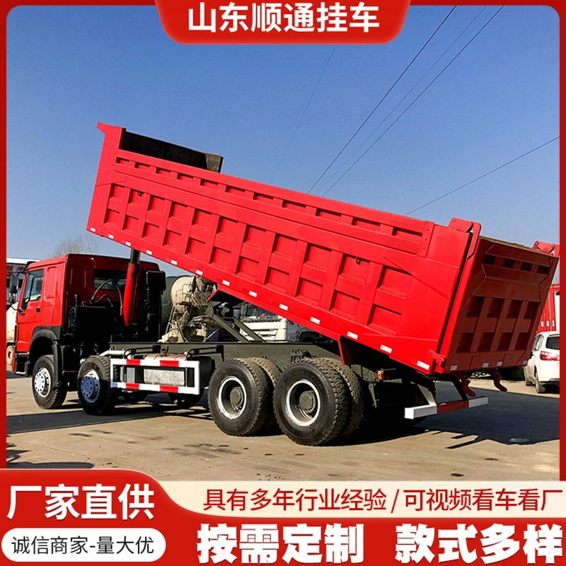 Внешнеторговый грузовик Howo с кабиной 371*375 л.с., самосвал, землеройный грузовик, прицеп, универсальный прицеп-контейнер.