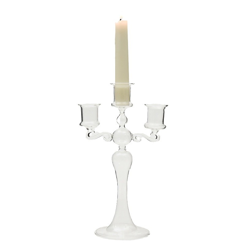 Creativo francés candelabro de cristal cena romántica con velas color vela decoración del hogar boda accesorios tiro