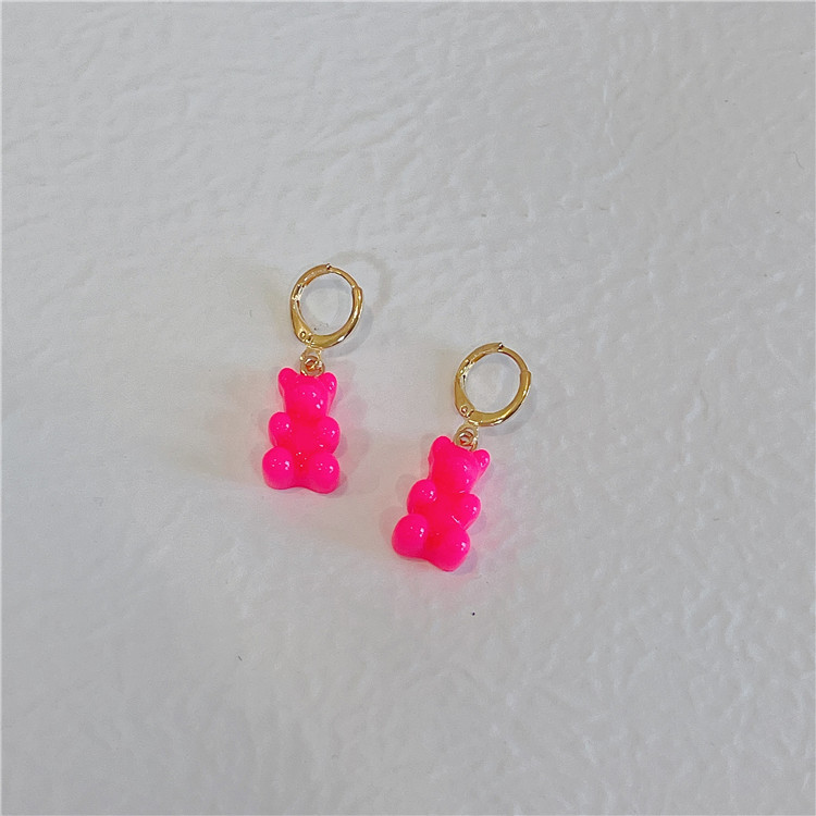 Bear Design Cute, Fashion Style Cute Fashion Bear Bear Plastic Resin Resin Earrings