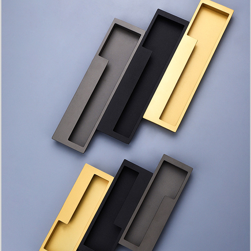 衣櫃門拉手暗裝拉手現代內嵌移門開槽扣手嵌入式櫥櫃抽屜隱形把手