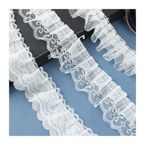 Exquisite lace, pleated lace, wedding dress lace accessories factory