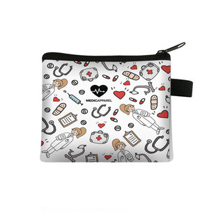 2024 New Student Nurse Wallet Large Capacity Electrocardiogram Portable Card Bag Coin Key Storage Bag Clutch Bag