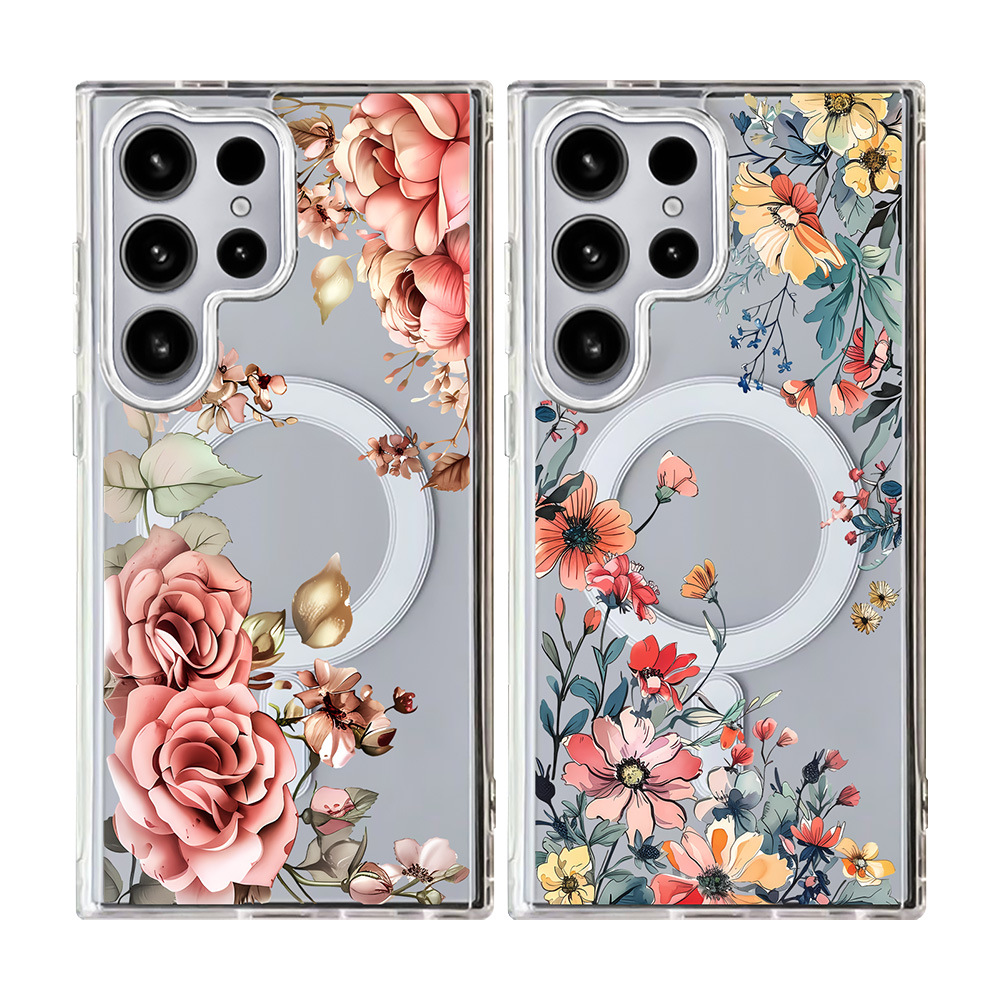 40g Weight Samsung Applicable Brands Phone Cases Classification PC, tpu Material Flower Pattern Simple Style, Classic Style Style PC Tpu Flower Simple Style Classic Style Phone Cases Phone Accessories 2