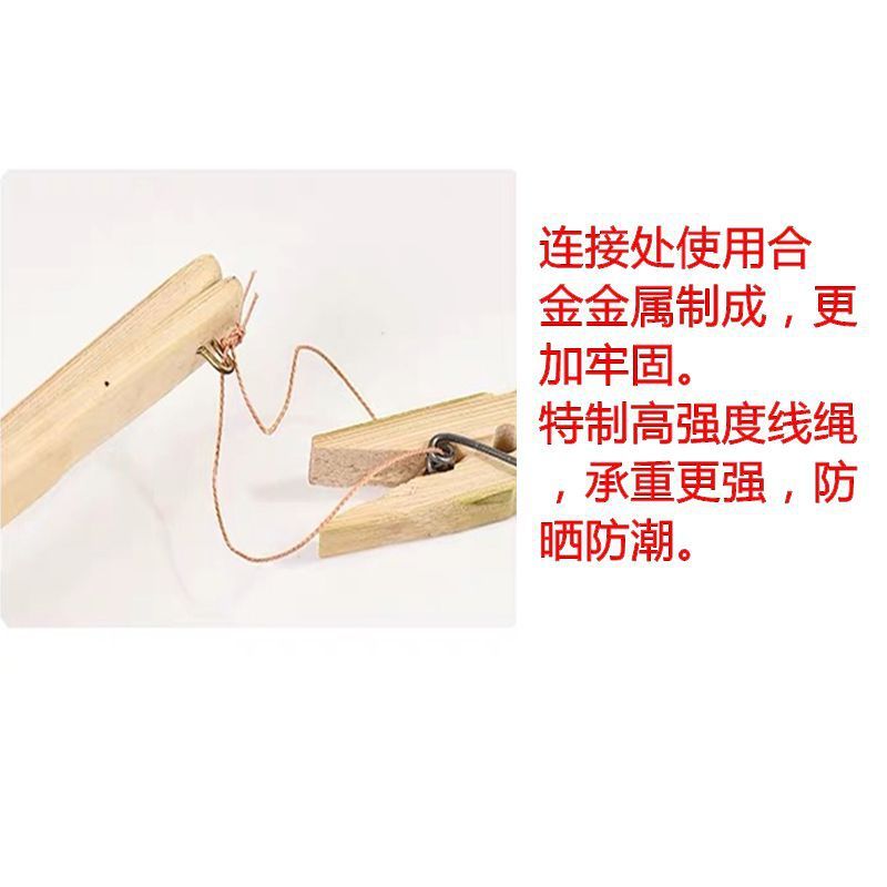 可折叠竹子衣架多竹夹裤夹衣夹庭院晒袜子内衣中式竹木阳台晾衣新|undefined