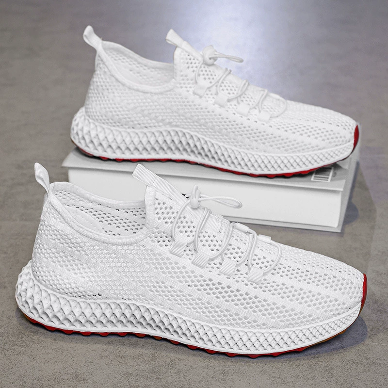 Мужские летние кроссовки без шнуровки с сеткой, мужские кроссовки из дышащей тонкой сетки, удобные кроссовки с полой сеткой на мягкой подошве.