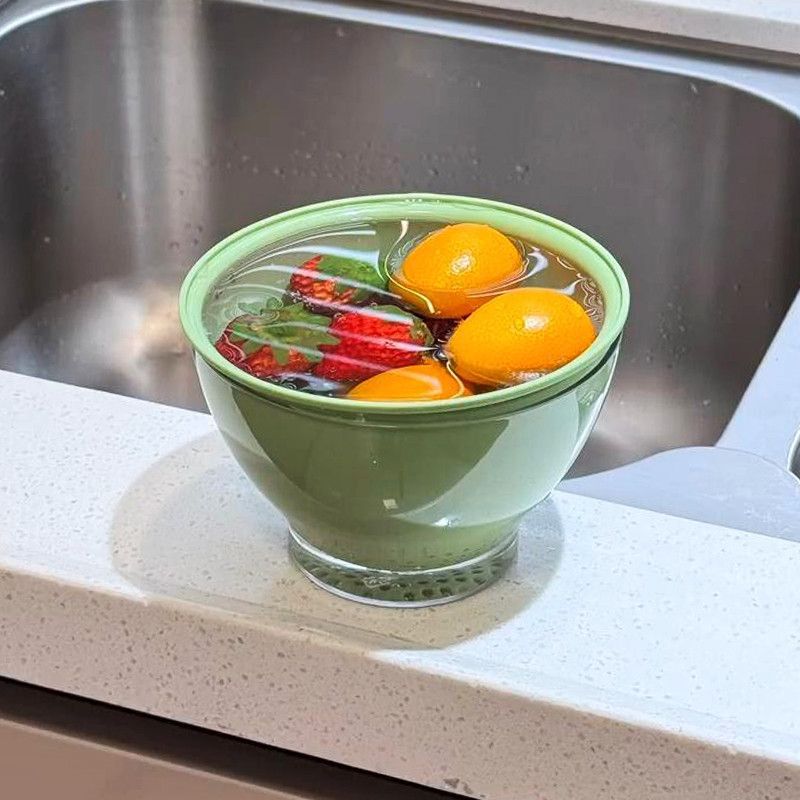 多巴胺水果盘沥水篮洗水果神器双层果篮食品级加厚多功能壁挂厨房|undefined