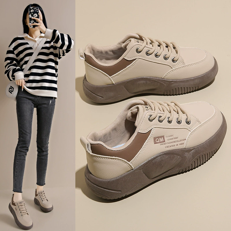 Маленькие белые туфли для девочек 2024 осенние новые студенты корейские туфли с приливом дикие туфли с толстой подошвы Lefu повседневная обувь XQ5801