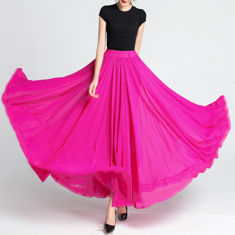Double-layer large skirt