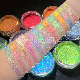 爆闪变色龙闪粉 七彩糖果色眼影粉批发 彩妆/美甲/唇釉/绘画可用