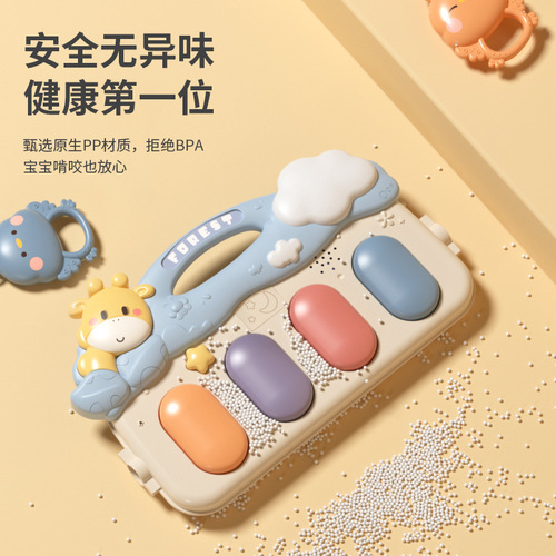 Pedal Piano Newborn Baby Fitness Stand Baby Early Education Music Light Game Blanket Pedal Piano Educational Toy