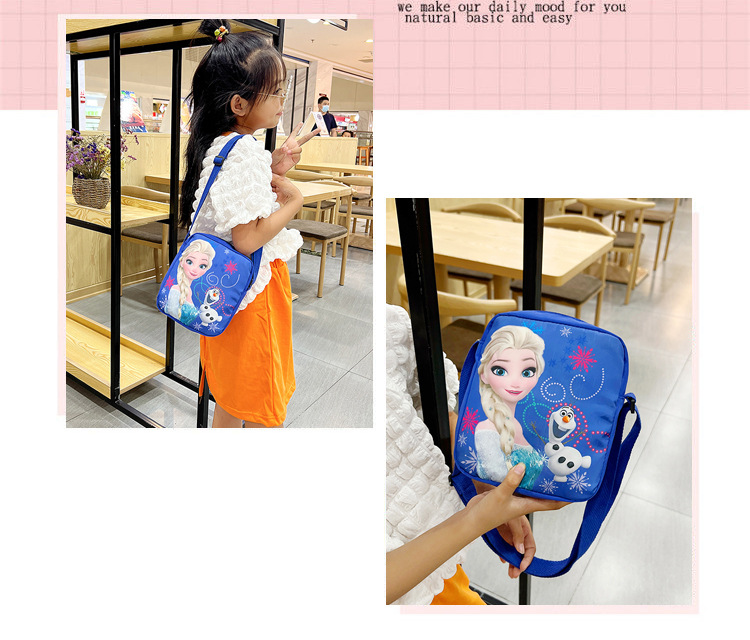 Frozen children's bags, cute princess crossbody bags, Aisha gifts, live wholesale, single-shoulder mobile phone bags details Picture