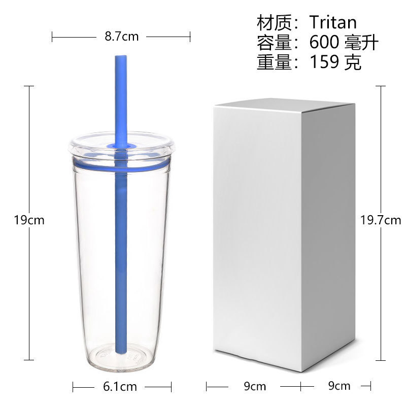 厂家直供新款20oz单层tritan吸管杯  咖啡杯马卡龙多色简约水杯|undefined