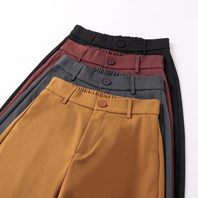 Ankola Red Pants Women's Autumn 2024 New High Waist Pants for Small Men