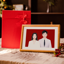W5PQ海马体结婚登记证件照相框摆台照片打印做成婚纱照情侣纪念册