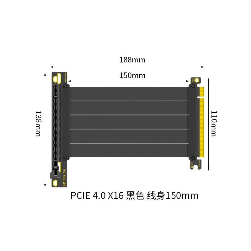 [PCI-E 3.0 4.0 16x видеокарта удлинитель 90 градусов переходник для быстрой передачи, стабильный]