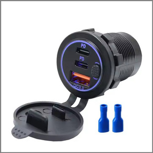 �羳���N 12-24V��܇���b��ƷQC3.0+�pPD�W�䎧�_�PUSB�m��Ħ��܇