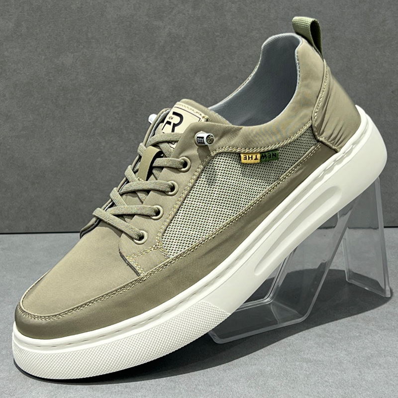Canvas Shoes Men's Mesh Shoes Men's Summer New Breathable Thin Cloth Shoes Lightweight Casual Shoes Slip-on Men's Shoes