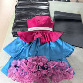 2026新款芭比娃娃抹胸礼服cos连衣裙多层荷叶边蓬蓬裙欧美跨境