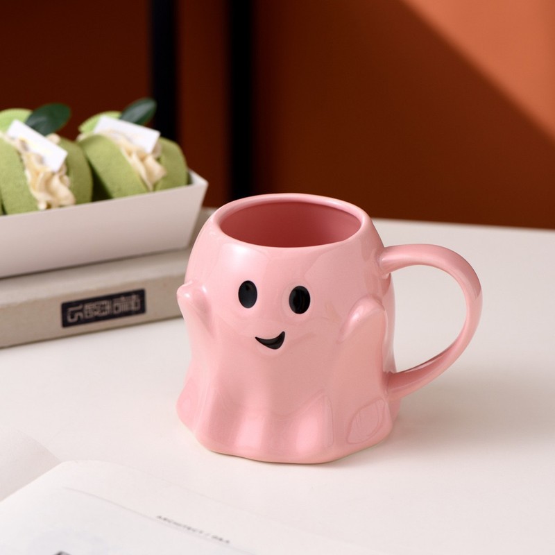 ハロウィンゴーストセラミックウォーターカップマジックファントムエルフマグクリエイティブコーヒーカップ奇妙なカップルカップ|undefined