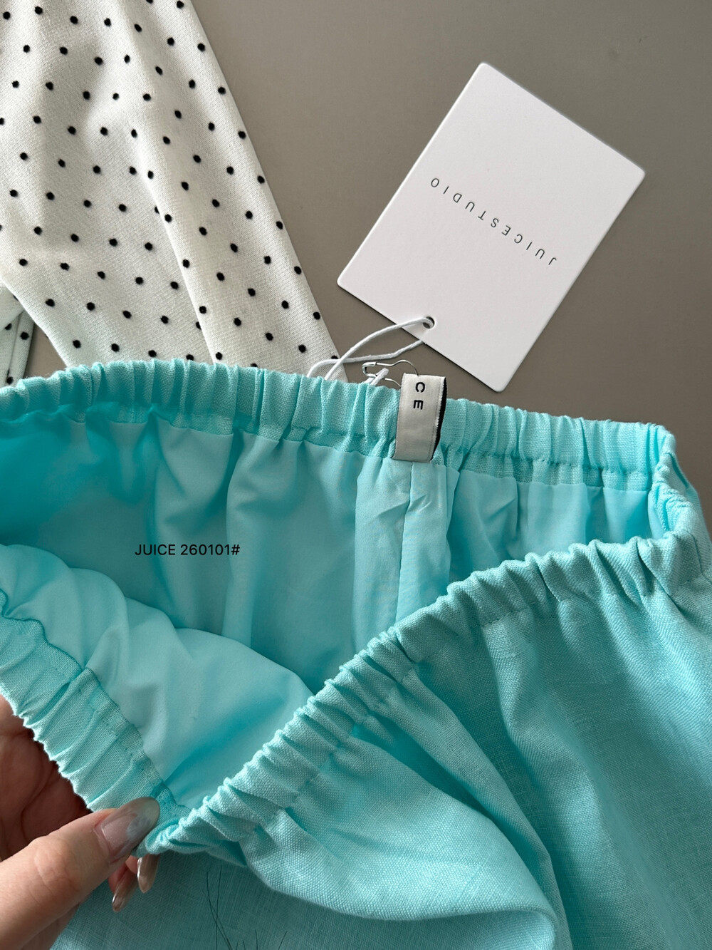 Chân váy linen cạp chun chữ A dáng dài nữ phong cách tối giản — màu đen, Xanh đen, Xanh nước biển, Màu cà phê chi tiết 15
